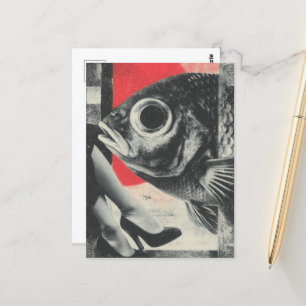 Cartão Postal Peixes e Pernas Surreais