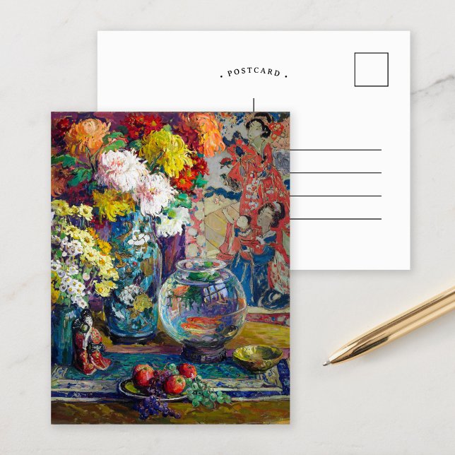 Cartão Postal Peixes, Frutas e Flores | Kathryn E. Cherry (Criador carregado)