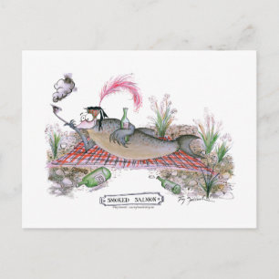 Cartão Postal Peixes fumados de salmão, tony fernandes