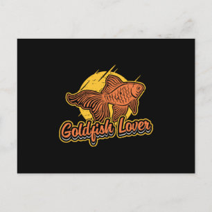 Cartão Postal Peixes Goldfish Lover Aquarium Vintage Retro Anima