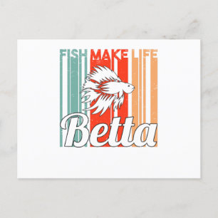 Cartão Postal Peixes Ornamentais Que Combatem Peixes Betta Aquar