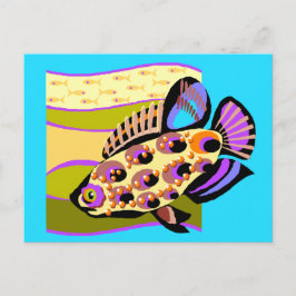 Cartão Postal Peixes Tropicais Coloridos