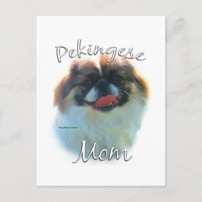 Cartão Postal Pekingese Mãe 2 (Frente)