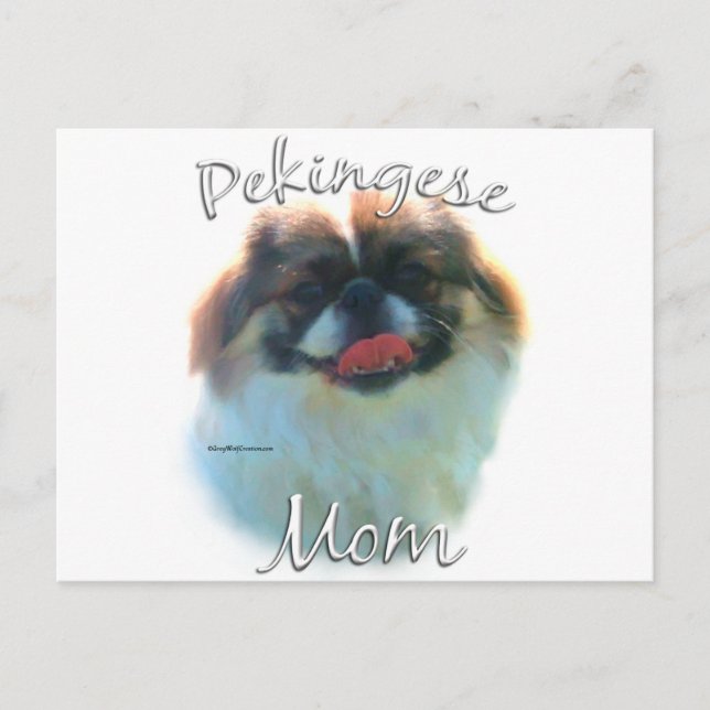 Cartão Postal Pekingese Mãe 2 (Frente)