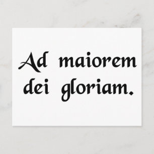 Cartão Postal Pela grande glória de Deus