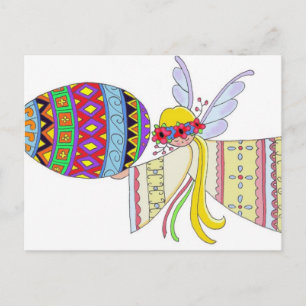 Cartão Postal Pelas Asas de uma Arte Folclórica de Angel Ucrania