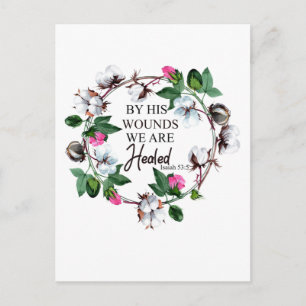 Cartão Postal Pelas Feridas Dele, Estamos Curados Isaías 53:5
