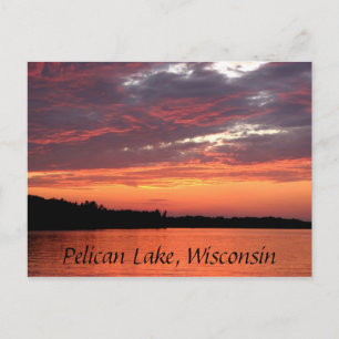 Cartão Postal Pelican Lake Sunset, Wisconsin