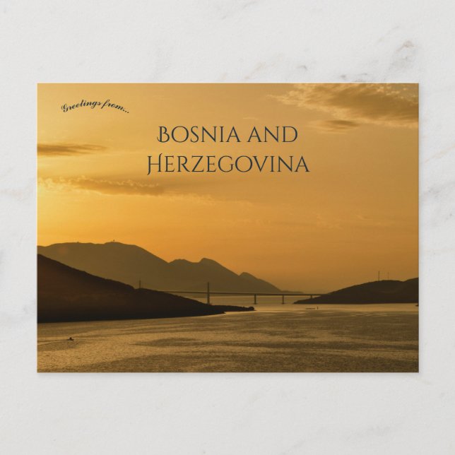 Cartão Postal Peljesac Bridge in Neum Bosnia and Herzegovina (Frente)