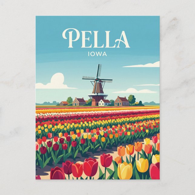 Cartão Postal Pella EUA (Frente)