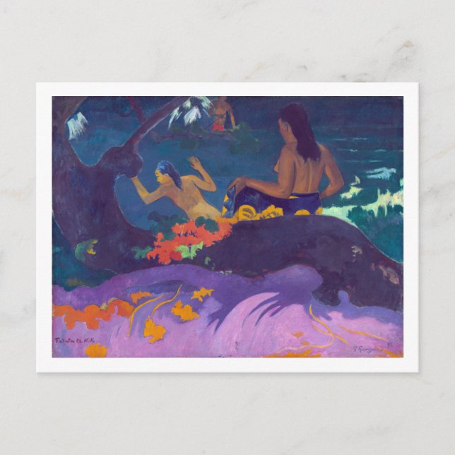 Cartão Postal Pelo mar, Gauguin (Frente)