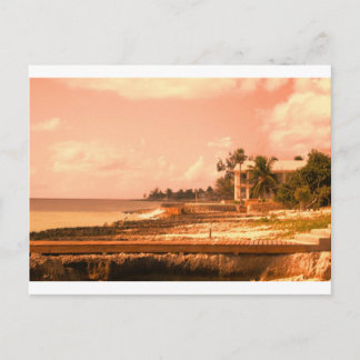 Cartão Postal Pelo oceano (tom do pêssego)