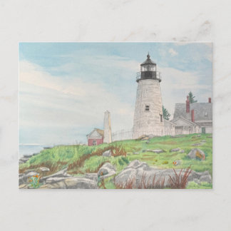 Cartão Postal Pemaquid Point Aquarela