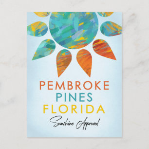 Cartão Postal Pembroke Pines Florida Sunshine Viagem