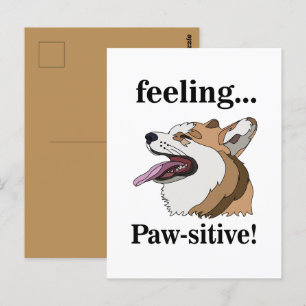 Cartão Postal Pembroke Welsh Corgi Cachorro Fofo