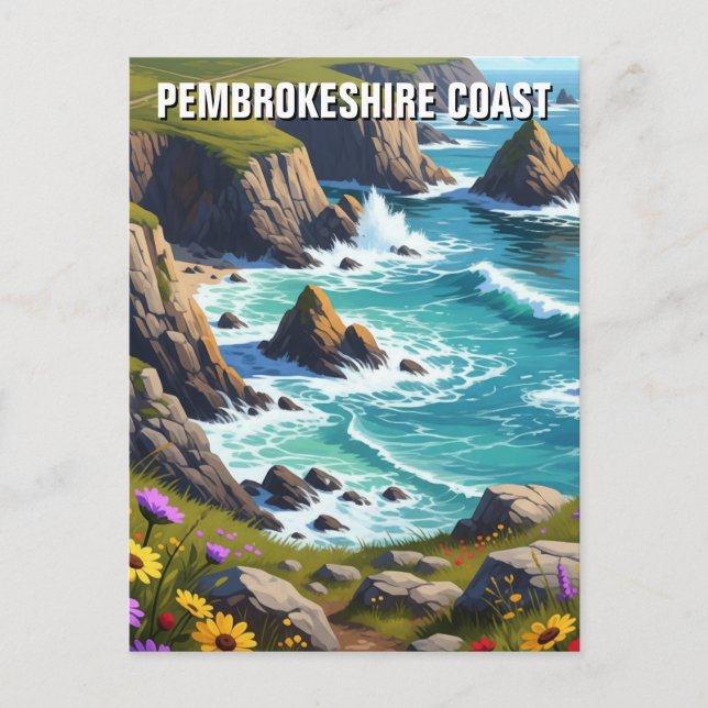 Cartão Postal Pembrokeshire Coast National Park Wales (Frente)