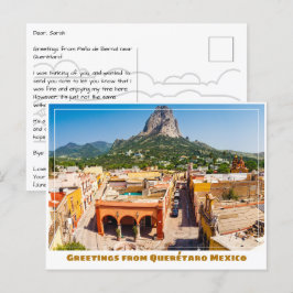 Cartão Postal Peña de Bernal Perto de Querétaro México