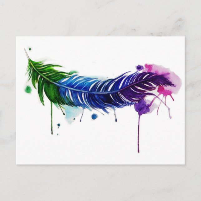 Cartão Postal Pena Pintada a Aquarela (Frente)