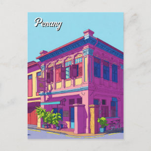 Cartão Postal Penang Malásia Heritage Towhouse Viagem