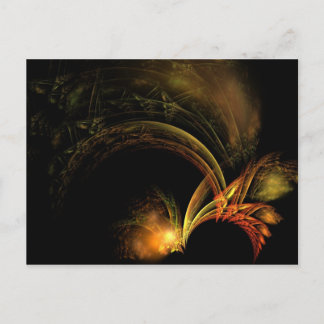 Cartão Postal penas de ouro e fogo