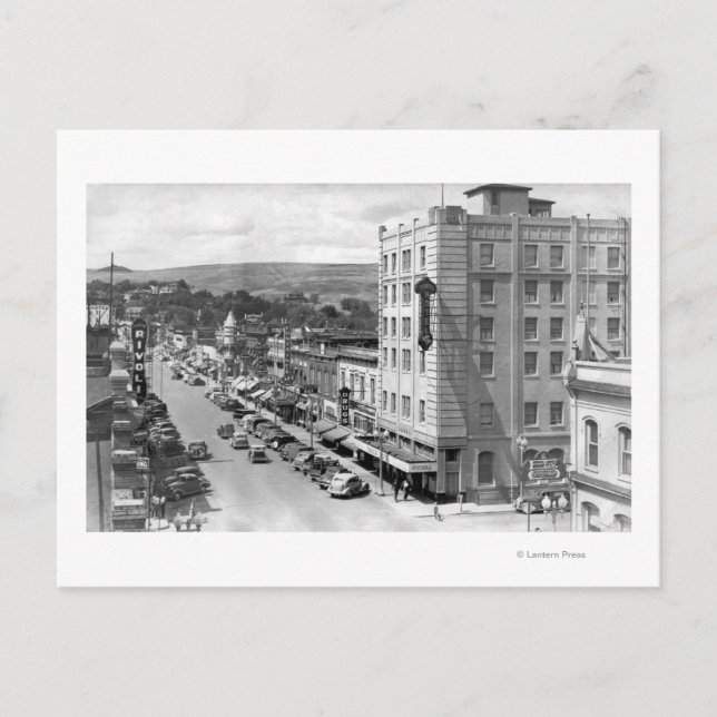 Cartão Postal Pendleton, Oregon Main Street View Fotografia (Frente)