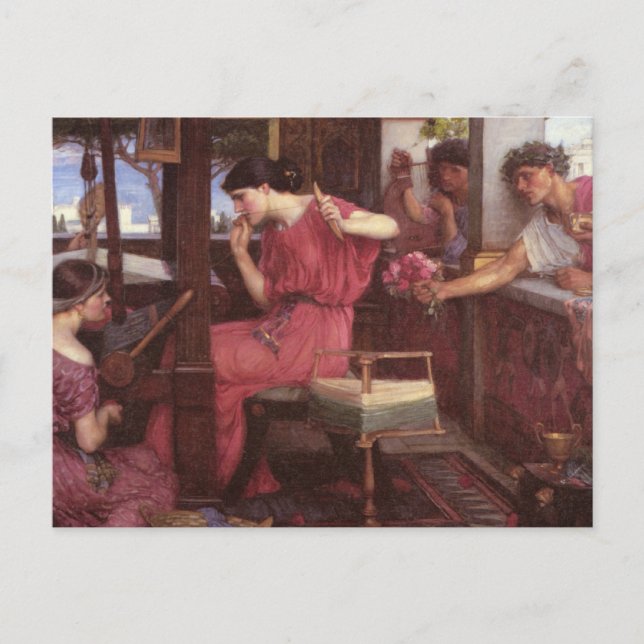 Cartão Postal Penelope e Suitors (Frente)