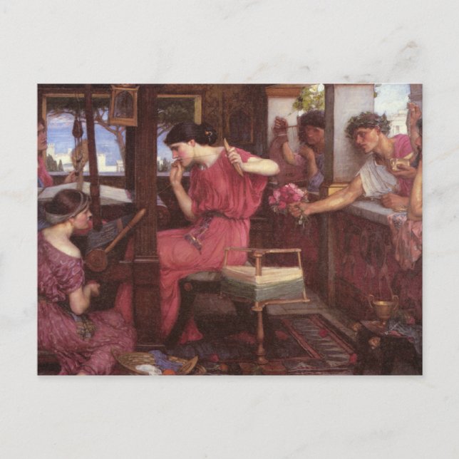 Cartão Postal Penelope E Suitors - John William Waterhouse (Frente)