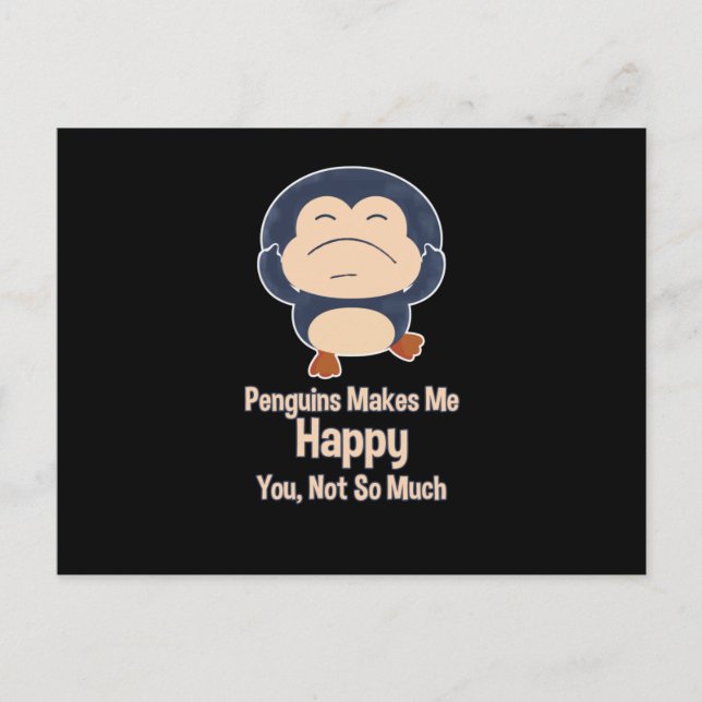 Cartão Postal Penguin Funny (Frente)