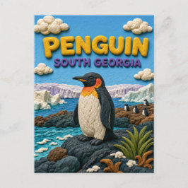 Cartão Postal Penguin South Georgia Modern KlayKoo