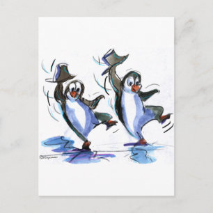 Cartão Postal PeNgUiNs DaNciNg