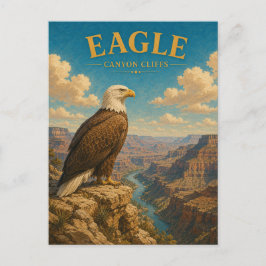 Cartão Postal Penhascos do Eagle Canyon Watercolor GeoSaga
