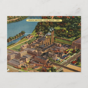 Cartão Postal Penick e Ford, Cedar Rapids, Iowa