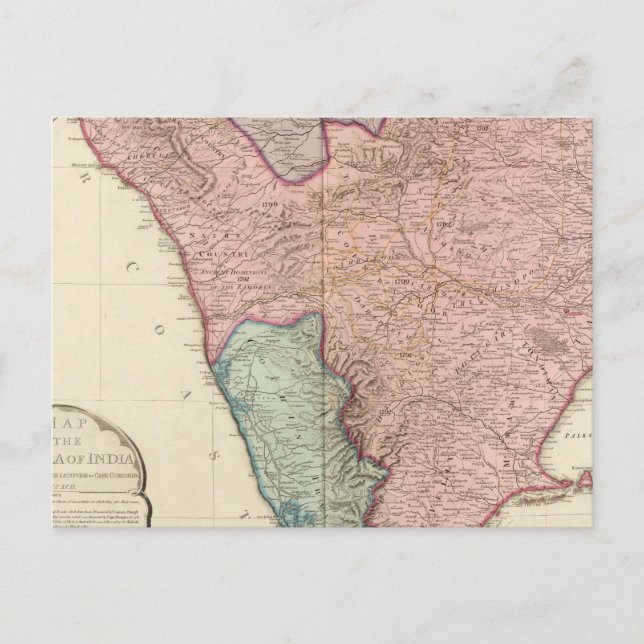 Cartão Postal Península da Índia Sul (Frente)