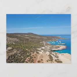 Cartão Postal península de Akamas e Lagoa Azul Pafos, Chipre