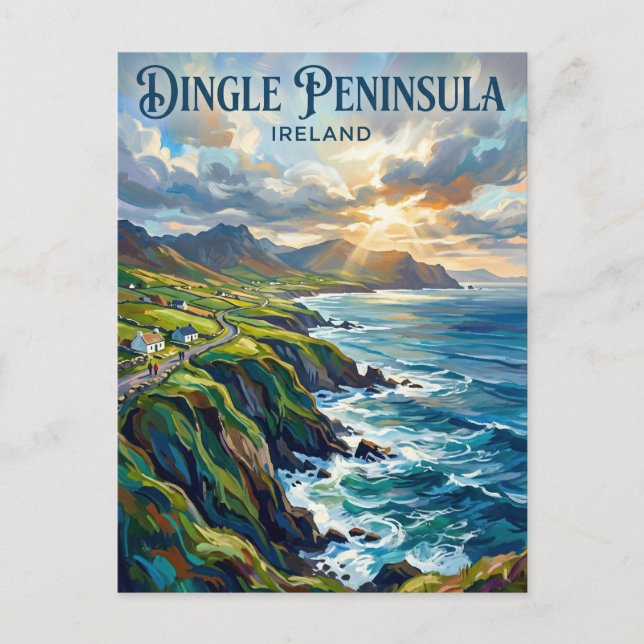 Cartão Postal Península de Dingle Irlanda (Frente)