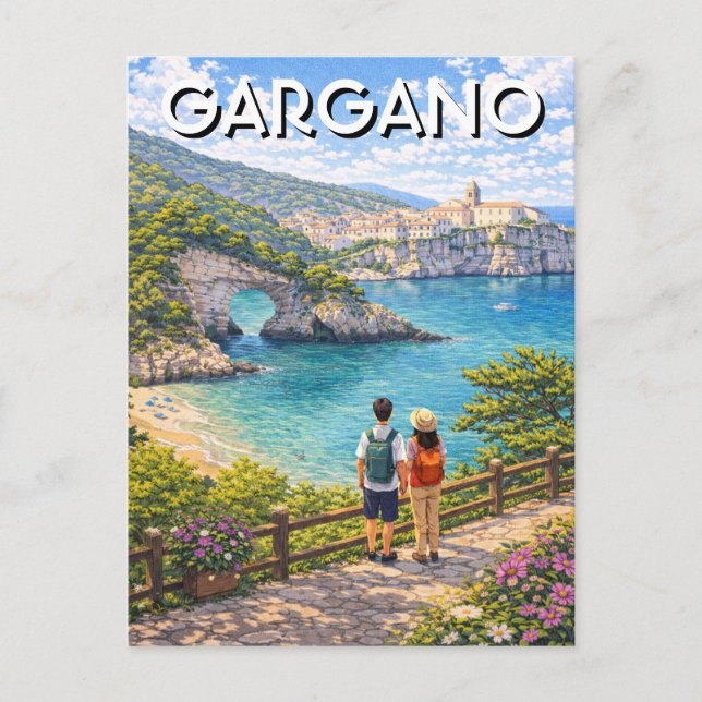 Cartão Postal Península de Gargano Itália (Frente)