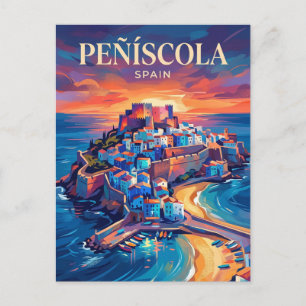 Cartão Postal Peñíscola Espanha