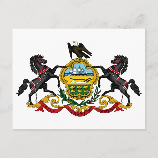 Cartão Postal Pennsylvania flag (Frente)