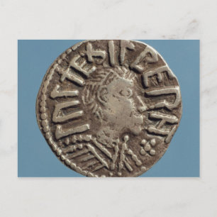 Cartão Postal Penny Aethelberht Rei Anglo-Saxão da Ânglia Orient