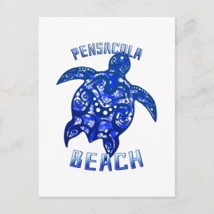 Cartão Postal Pensacola Beach Florida Vacation Tribal Turtle