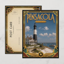 Pensacola Flórida Arte Deco Vintage Era de Ouro