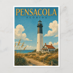 Cartão Postal Pensacola Flórida Farol de Pensacola GeoSaga