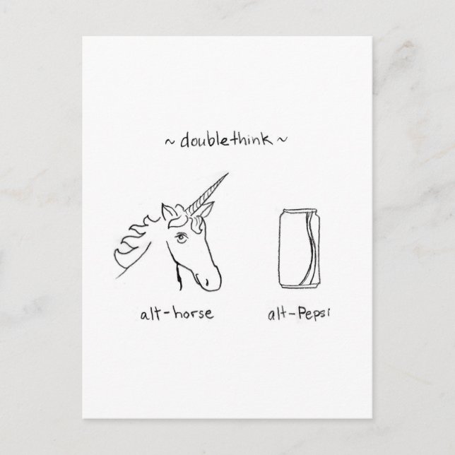 Cartão Postal Pensamento duplo (Frente)