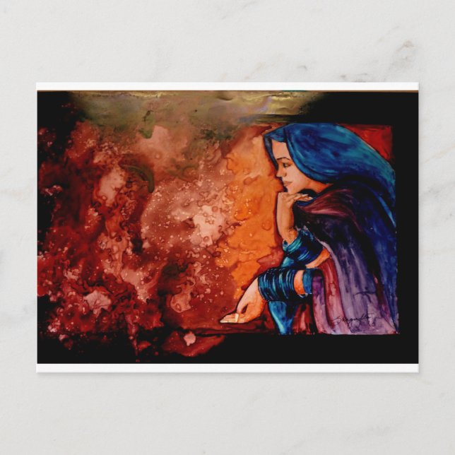 Cartão Postal Pensamento perdido (Frente)