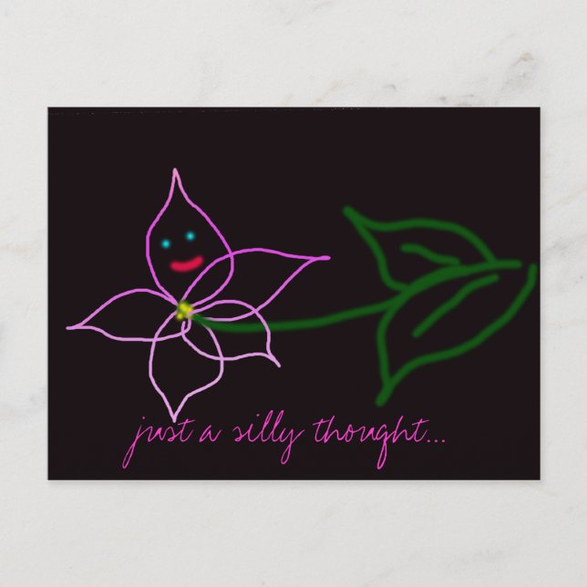 Cartão Postal Pensamentos do bobo (Frente)