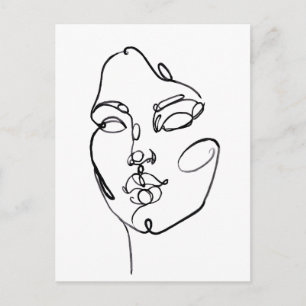 Cartão Postal Pensamentos Lineares - Face