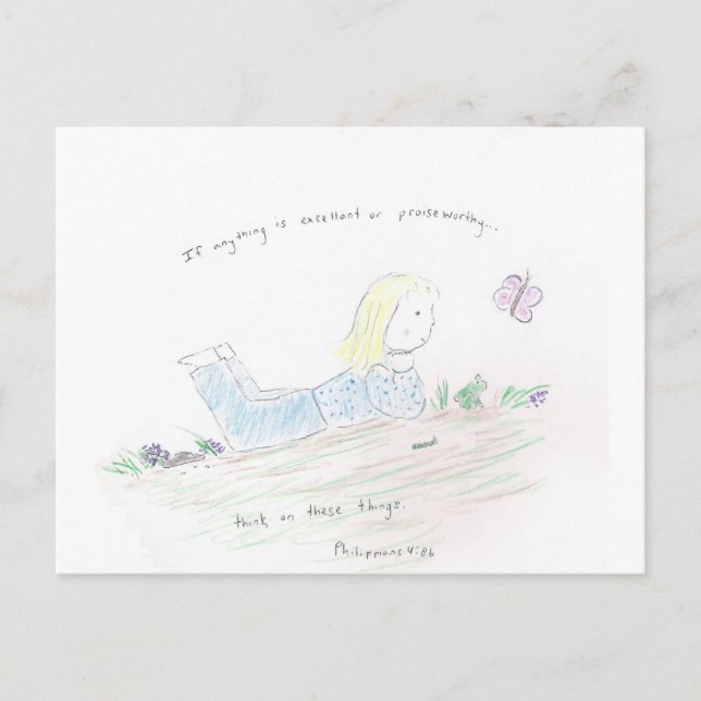 Cartão Postal Pensamentos positivos (Frente)