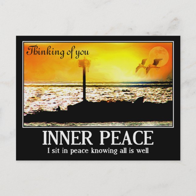 Cartão Postal Pensando em você. (Frente)
