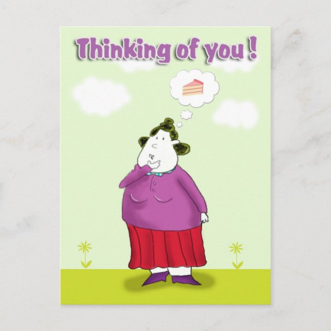 Cartão Postal pensando em você. (Frente)