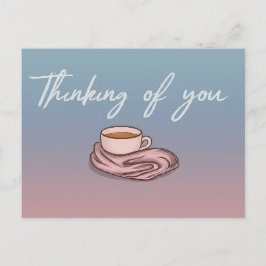 Cartão Postal Pensando em você e enviando abraços quentes